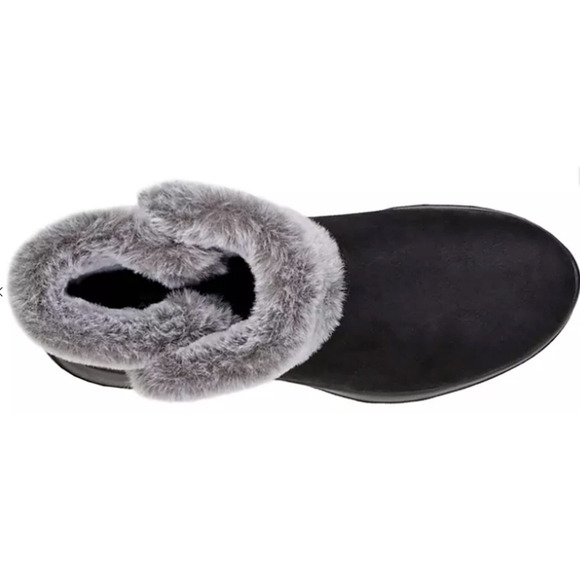 Skechers Women's On The Go Joy Savvy Boots Size 6 Cushioning Black/Fur - Picture 3 of 4